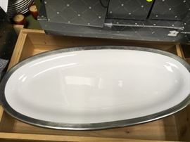 Match Pewter bowls, plates, and platters - new in the box...made in Italy