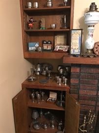 Part of Pewter Collection.      Victorian lamp