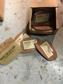 Store display for shoe repair. Wilder's Lion Half Soles