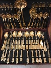 Silverware set made in Italy Marked 800