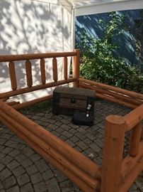 Log Bed perfect for farmhouse, cottage or lodge style. There is a king and a twin