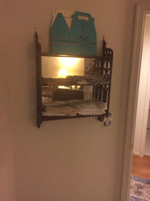 Wall shelf and linens