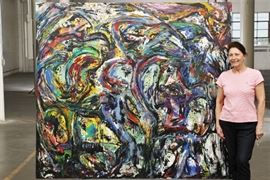 Massive Contemporary Abstract Acrylic On Canvas