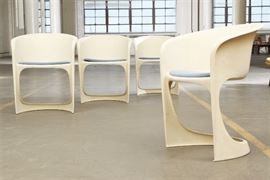 Four Cado Hard Plastic Chairs, Designed By Steen Ostergaard, 1966 