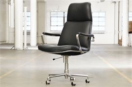 Heavy Solid Leather Task Chair