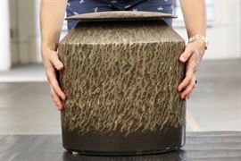 Huge Pottery Jar With Flat Lid