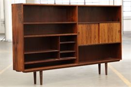 Mid Century Modern Clausen & Son Danish Rosewood Bookcase 