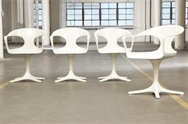 Four Helmut Lubke Co., Germany Mid Century Modern Hard Plastic 