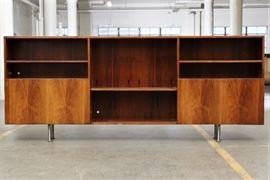 Danish Mid Century Modern Rosewood Bar Cabinet