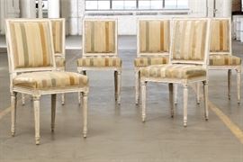 Set Of Six Louis XVI Antique Side Chairs