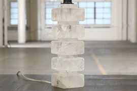 Simply Stunning Geometric Clear Quartz Table Lamp