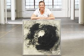 Wegner- Modern 1961 Abstract Acrylic On Canvas