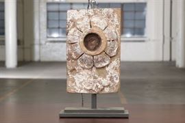 Heavy Terra Cotta Sculpture Mounted As A Lamp