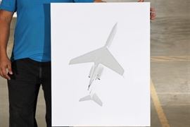 Contemporary Print On Plexiglass- Jetliner