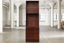 Vintage Omann Jun Mobelfabrik Rosewood Danish Bookcase Model 