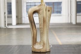 Pottery Sculpture Mounted As A Lamp