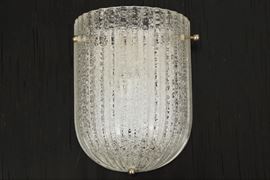 Vintage Cracked Ice Wall Sconce, As-is