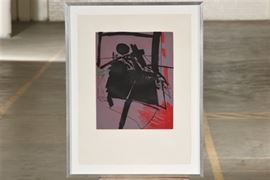 Albert Bitran (Turkish, B.1929)- Modern Abstract Color Print