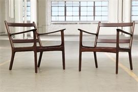 Pair Of Danish Mid Century Modern Chair Frames