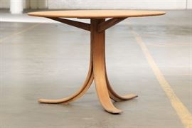 Vintage Solid Mahogany Side Table, Circa 1940-1950