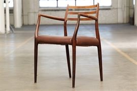 Mid Century Modern Danish Rosewood Armchair By Niels Moller