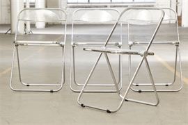 Set Of Four Giancarlo Piretti For Anonima Castelli Plia Acrylic 