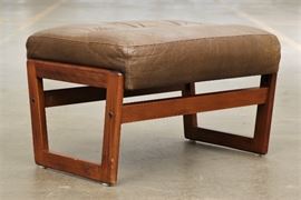 Beautiful Leather Upholstered Ottoman