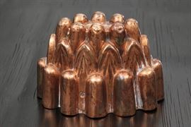 Antique Copper Jelly Mold With Mold Marks