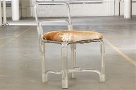 A Fabulous Acrylic Chair With Pony Seat