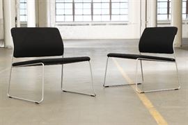 Pair Of Black Mitab Swedish Chairs