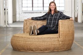 Over-sized Round Wicker Cuddle Chair