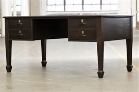 Ebonized Four Drawer Writing Desk