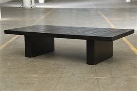Heavy Ebonized Bamboo Lacquered Coffee Table