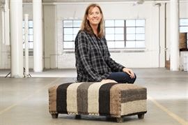 Large Jute Or Sisal Rectangular Bench