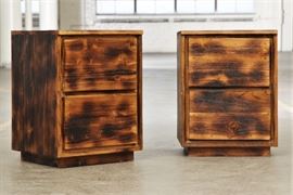 Dark Heavy Rustic Stands Pair #1