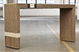 Captivating Sisal Wrapped Console Table