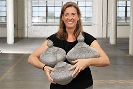 Three Small And Medium Hand-Woven Silver Mesh Decorative Ginger Jars