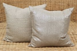 Pair Of Coordinating French Pillows With Down Inserts