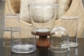 Group Of Six Glass Vessels