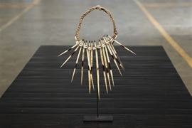 Natural Porcupine Quills And Shell Necklace #2