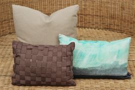 Set Of Three Decorator Pillows, One French With Tags
