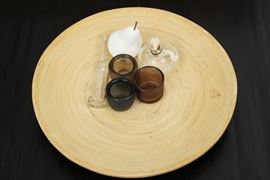 Group Of Table Top Objects Including Ikea Bowl