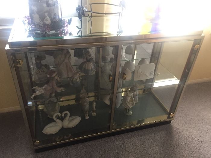 Brass display/curio cabinet 