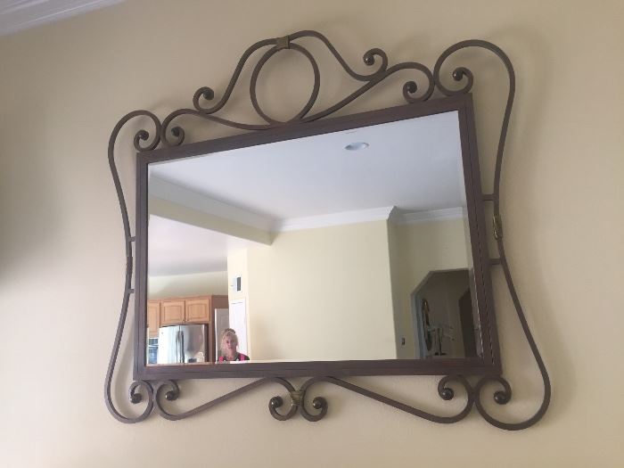 Large Iron wall mirror 