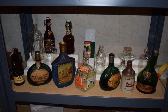 vintage liquor bottles 