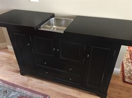 Pottery Barn cabinet that converts into bar