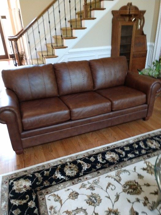 From Ethan Allen Beautiful leather sofa in excellent condition, presale possible call Donna