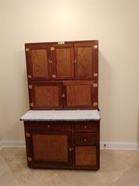 Antique Hoosier Cabinet with Hoosier Label