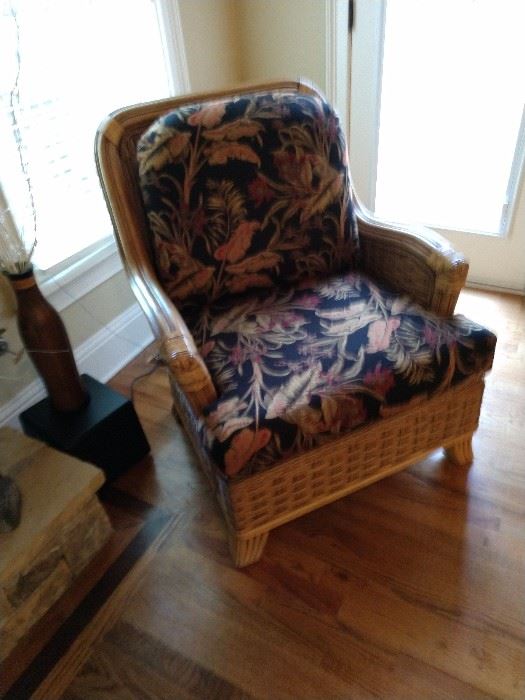 Rattan side chair