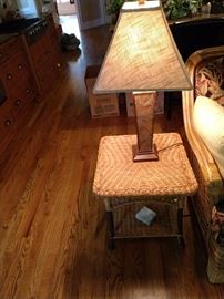 Rattan table and Lamp